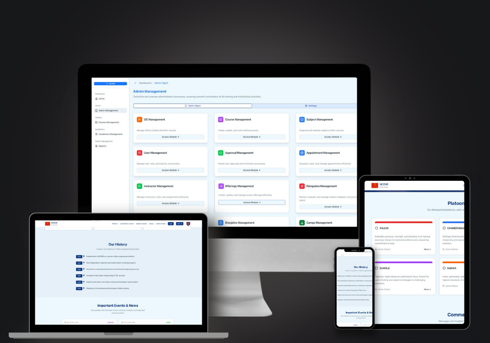 NCEME admin platform
